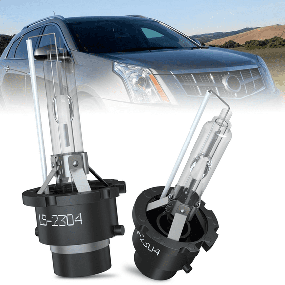 High Beam and Low Beam Headlight Bulb - Compatible with 2010 - 2016 Cadillac SRX 2011 2012 2013 2014 2015