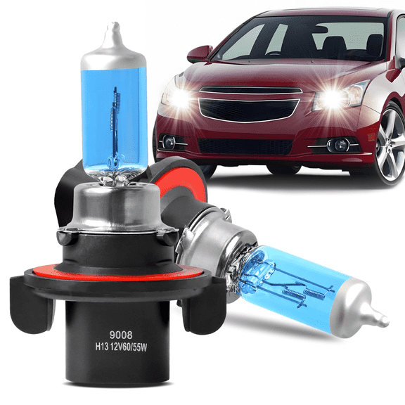 High Beam and Low Beam Headlight Bulb - Compatible with 2011 - 2015 Chevy Cruze 2012 2013 2014 2pcs