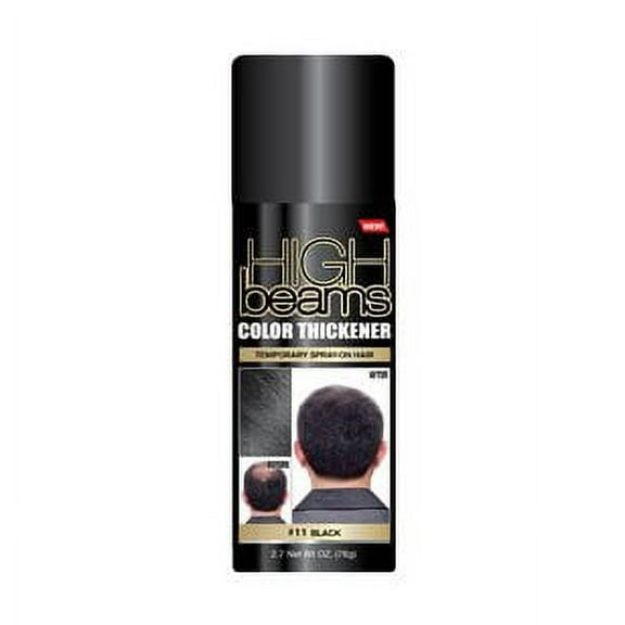 High Beams Color Thickener Temporary Spray-On Hair - Black 2.7 oz (6 pack)