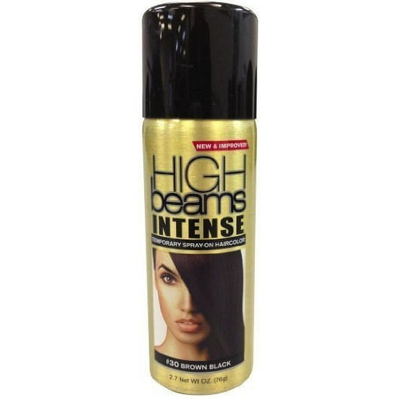 High Beams Intense Temporary Spray On Hair Color - #30 Brown Black 2.7 oz. (Pack of 2)