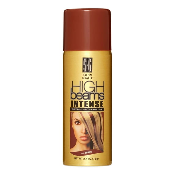 High Beams Intense Temporary Spray On Hair Color, Brown, 2.7 Oz., Pack of 2