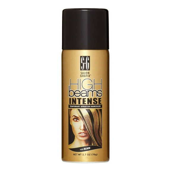 High Beams Intense Temporary Spray On Hair Color, Brown Black, 2.7 Oz.