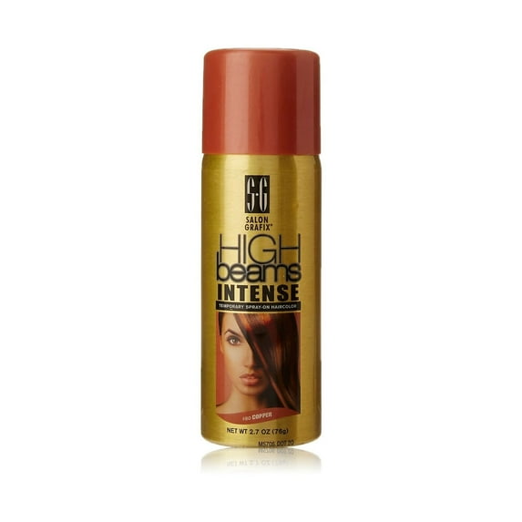 High Beams Intense Temporary Spray On Hair Color, Copper, 2.7 Oz., Pack of 3