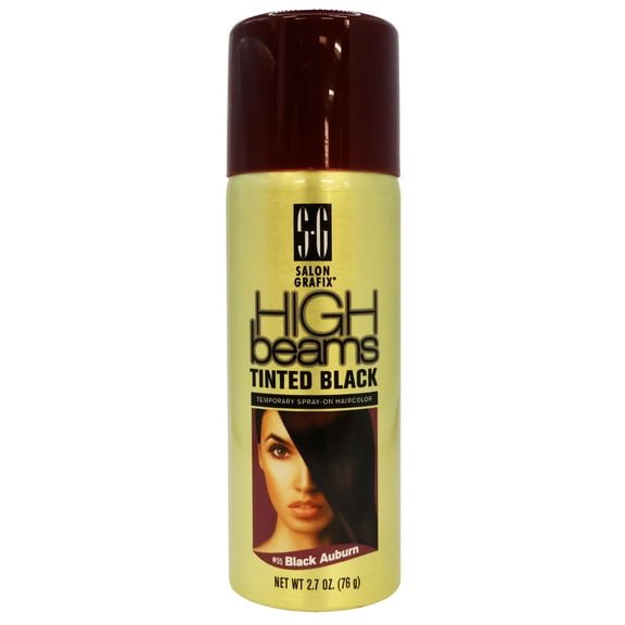 High Beams Tinted Black Temporary Spray-On Hair Colors 35 Black Auburn, 2.7 Oz., Pack of 3