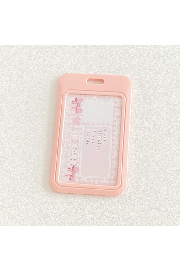 High Beauty Flash Pink Love Cloud Gradual Change Guka Keychain Bus Card Student ID Card Case