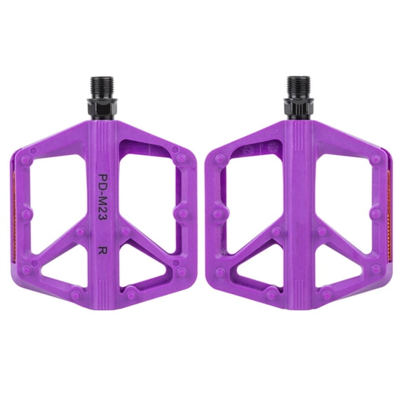High Bike Pedals Double Bearings Nylon Construction and Reflective Strips Bike Platform for Secure Riding