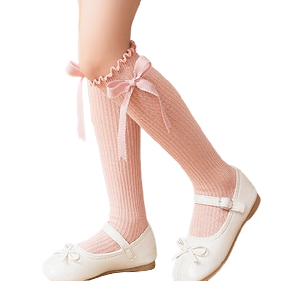 High Boot Socks Leg Warmer Stockings Calf Socks Girls Bowknot Leg Covers Stockings Child Socks Ankle Heap Sock