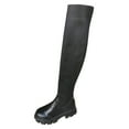 High Boots Heel Boots for Women Knee High Stretch Squ Color Women's