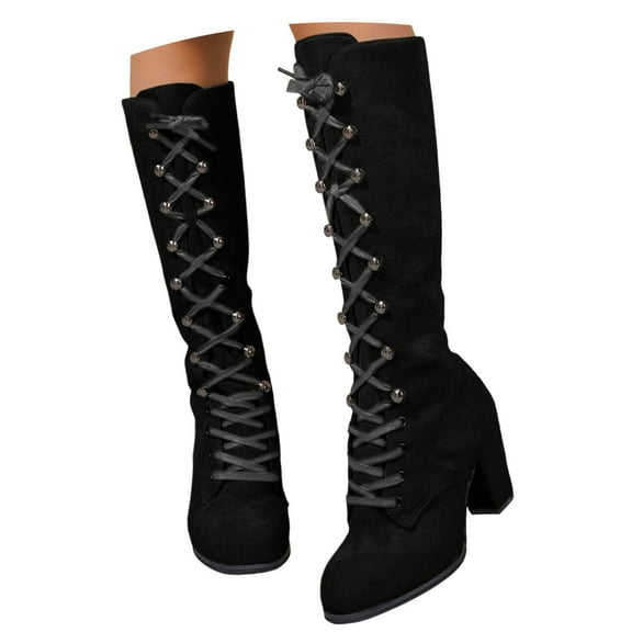High Boots for Women - Fashionable Autumn and Winter Knee-High Heeled Boots by European and Styles