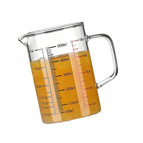 High Boron Glass Measuring Cup With Accurate Scale Home Baking Essential Equipments Ideal For Liquid And Dry Ingredient