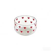 High Borosilicate Glass Bowl, 500ml/17.6OZ Stylish and Adorable Bowl Set Perfect for Fruit, Snacks, Salad, Milk Transparent Household Breakfast Yogurt Bowl Dining Table Afternoon Tea Dessert Bowl