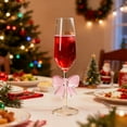 thumbnail image 1 of High Borosilicate Glass Goblets - Black Bow Accent Wine & Champagne Glasses, Romantic Valentine's Day Tableware, Elegant High-Footed Glasses for Dinner Dates & Celebratory Toasts, Pink, 2.76**9.84in, 1 of 6