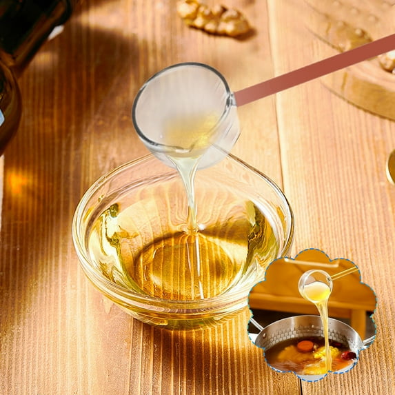 High Borosilicate Glass Hot Oil Spoon-Heat Resistant,Flame Proof Cooking Spoon for Direct Open Flame Use
