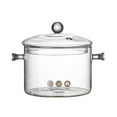 thumbnail image 1 of High Borosilicate Glass Mini Crock Bowl,Heat and Cold Resistant Transparent Pot with Integrated Handles for Cooking and Serving,Durable Laboratory-Grade Glass for Kitchen,Oven,Microwave Use-A, 1 of 2