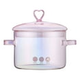 thumbnail image 1 of High Borosilicate Glass Stew Pot Transparent Heat Resistant Cookware for Induction Gas Stove Mini Soup Pot Tea Bowl Steaming Cooking Pot，1PC, 1 of 7