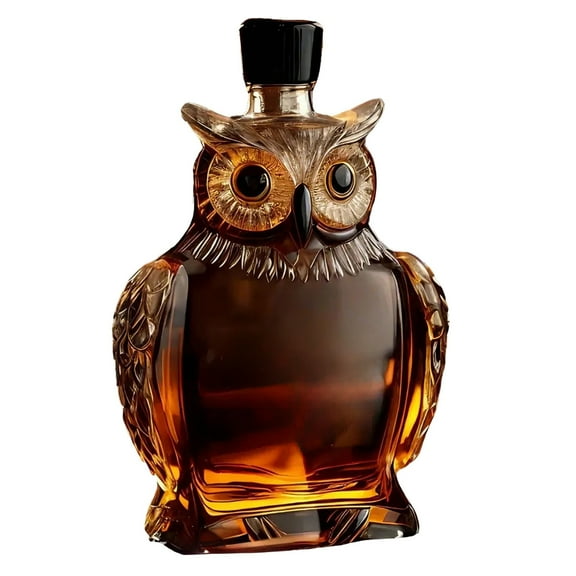 High Borosilicate Wolf Glass Whiskey Bottle - Unique Animal Liquor Decanter - Handcrafted Exquisite Craftsmanship for Home Bar and Collectors, Perfect Gift for Whiskey Lovers