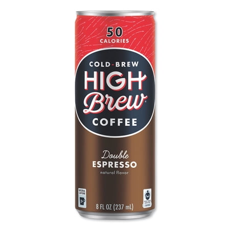High Brew® Coffee Cold Brew Coffee + Protein, Double Expresso, 8 Oz Can, 12/pack