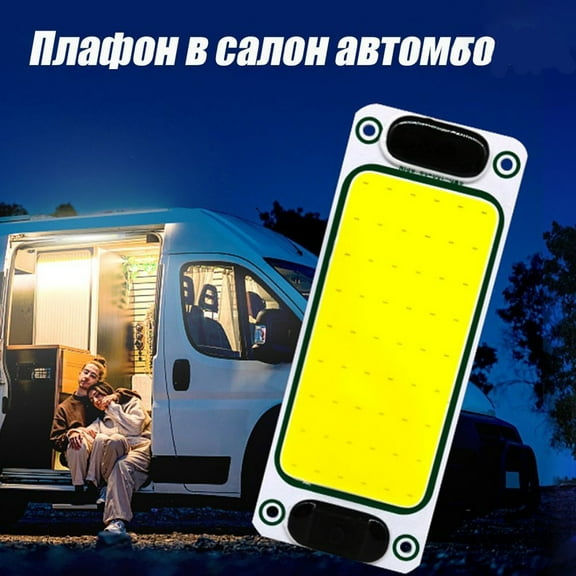 High Brightness Dimmable LED Interior Reading Light - Non-Destructive Installation Truck Cab Van Roof Cargo Light (12V, 1 Pack, No Battery Included)