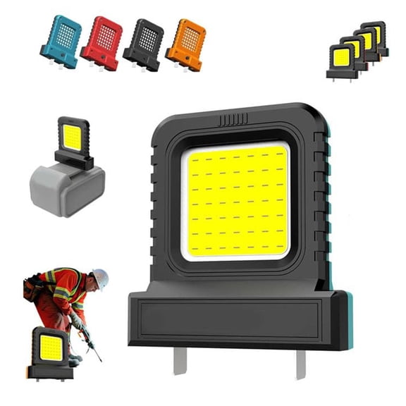 High Brightness Floodlight for All Power Tool Batteries, Work LightPortable flashlight compatible with specified volt tools, LED work light for outdoorHigh quality durable