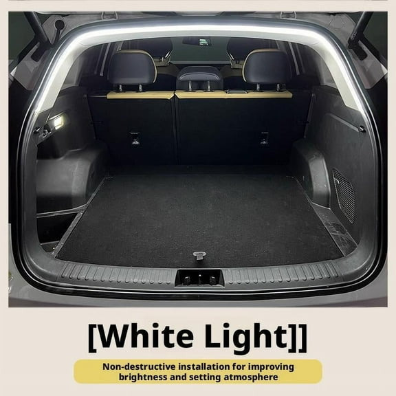 High-Brightness LED Trunk Light Strip - Automatic Sensing Tailgate Wiring for Car Interior Decoration, Bendable Silicone Design