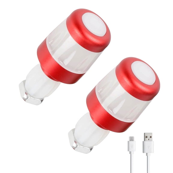 High Brightness LED Turn Signals Electric Scooter Handlebar Lamp Bicycle Bar End Plug Indicators Twist Grip Light