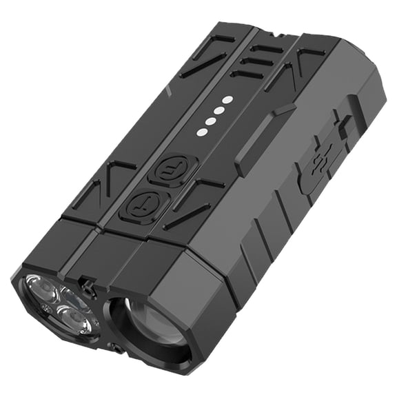 High Brightness Pocket Module Outdoor Flashlight, Dual Module Lighting White Long Beam Plus 3X Leds, 4 Modes Zoomable Usb Rechargeable Torch for Camping Hiking Emergency, A Flashlight