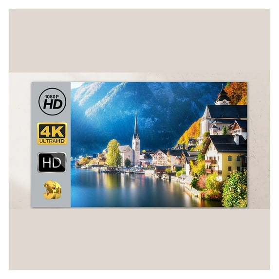 High Brightness Reflective Projector Screen 60 100 130 Inch 16:9 Fabric Cloth Projection Screen for Home Beamer ,Anti-Crease