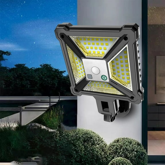 High Brightness Solar Powered Outdoor Motion Sensor Lights with 88 LEDs,IP65 Waterproof,3 Lighting Modes Easy Installation for Enhanced Security