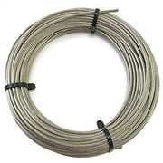 High Brightness Stainless Steel 316 Wire Rope Cable 1/16 7x7 by 50 Marine