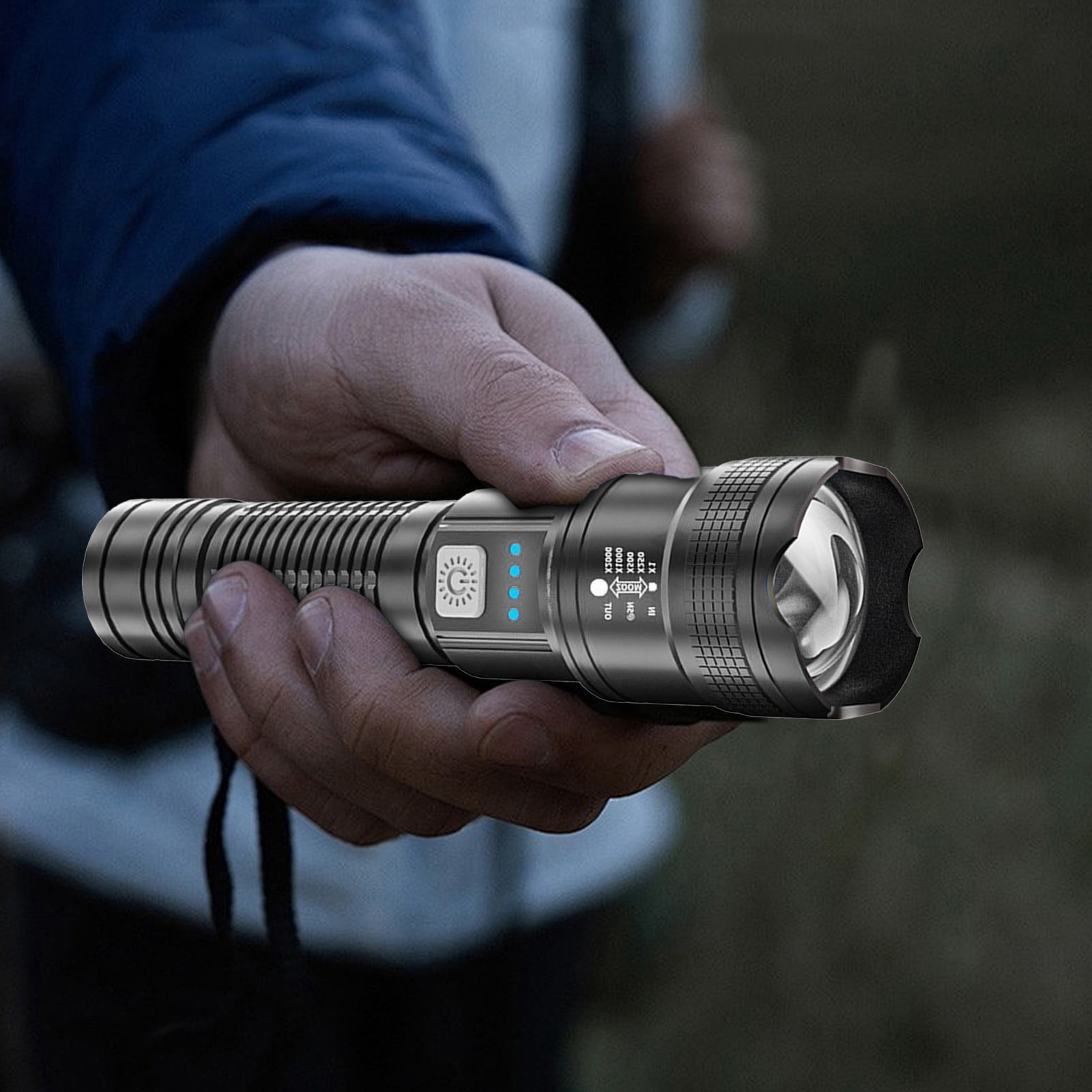 High Brightness Waterproof Flashlight with Telescopic Focusing, Type C ...