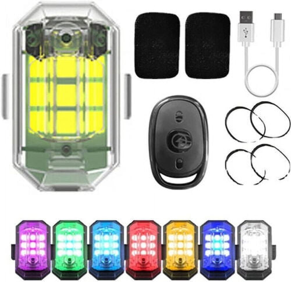 High Brightness Wireless LED Strobe Light, 7 Colors Rechargeable