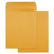 Quality Park QUA43563 9 in. x 12 in. #10 1/2 Cheese Blade Flap Redi-Seal Closure High Bulk Self-Sealing Envelopes - Brown Kraft (100/Box)