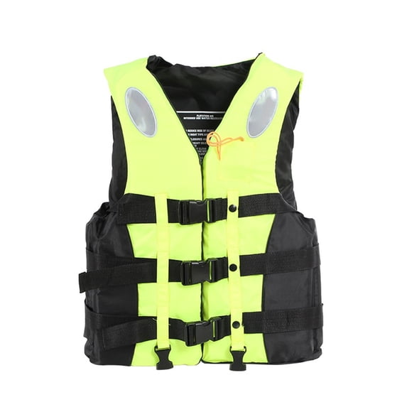 High Buoyancy Adjustable Strap Adult Life Vest With Reflective Strip Whistle For Kayaking Boating Swimming Watersports (1Pc)
