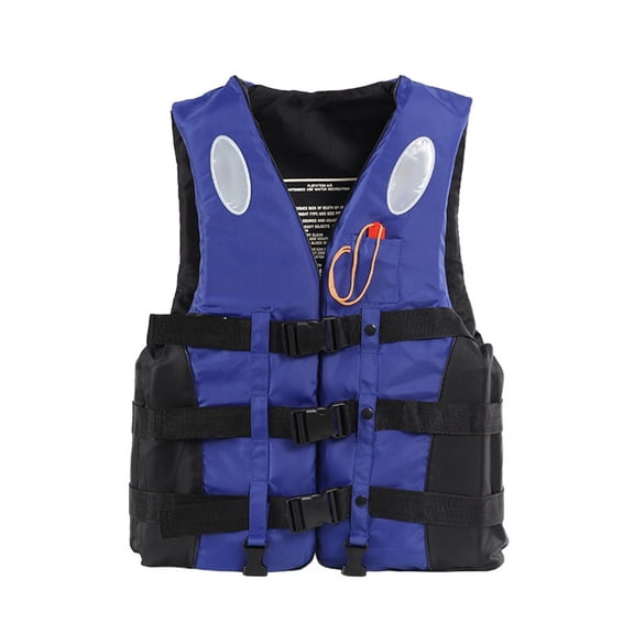 High Buoyancy Adjustable Strap Adult Life Vest With Reflective Strip Whistle For Kayaking Boating Swimming Watersports (1Pc)