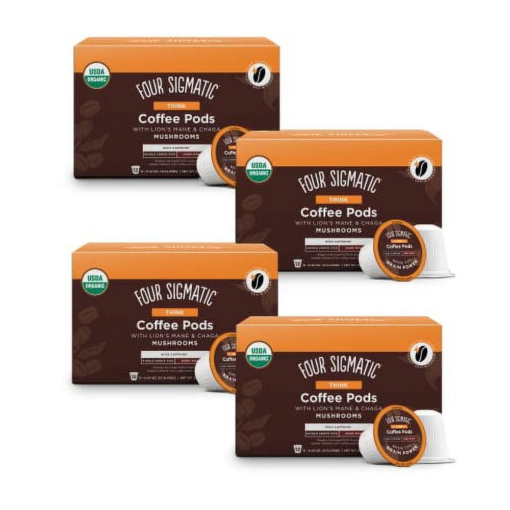 High Caffeine Mushroom Coffee KCups by Four Sigmatic Organic and