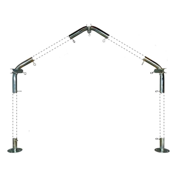 High- Canopy Extension Fittings/Middle Pieces for High Connectors with 120 Degree Angle (Choose Size) (Connects 2" Pipes)