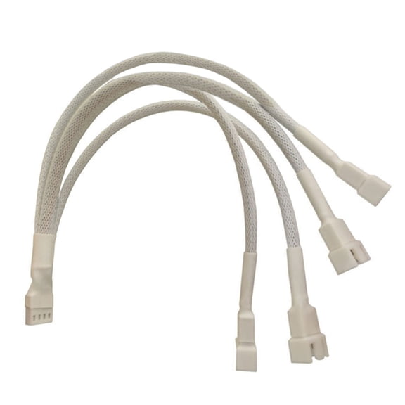 High Capacity 1 To 4 Fan Splitter Adapter Compatibles 4Pin PC Fan Features Overcurrent Protections Durability