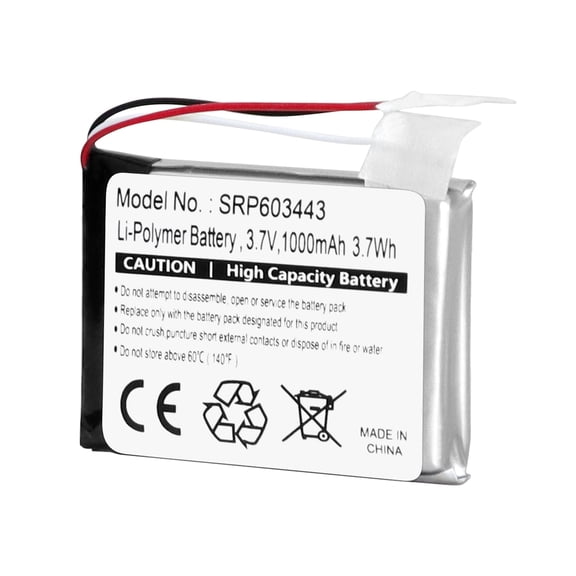 High Capacity 1000mAh SRP603443 Battery Replacement Compatible for Astro A50 Wireless Headset Rechargeable Li-ion Battery for Gaming Headphones