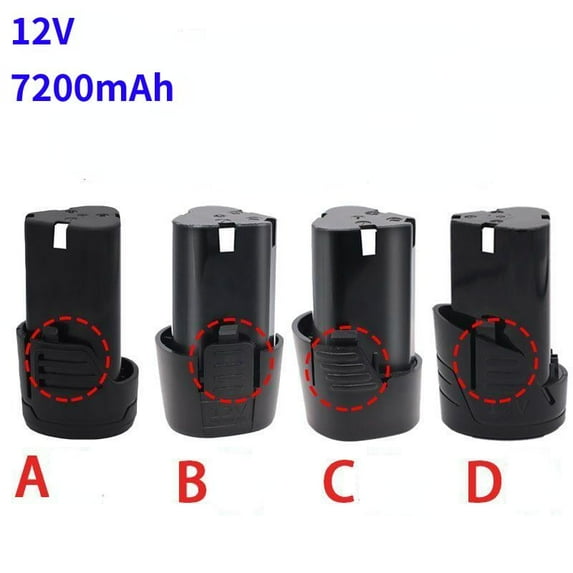 High Capacity 12V 7200mAh Universal Rechargeable Battery for Power Tools Electric Screwdriver Electric Drill Li-ion Battery