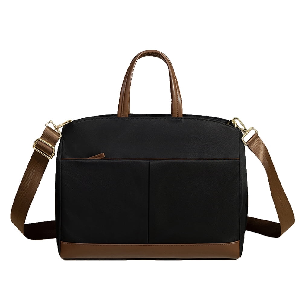 High Capacity 15" Laptop Bag Messenger Work Tote For Women Water Resistant Travel Handbag Shoulder Bag with Back Luggage Sleeve