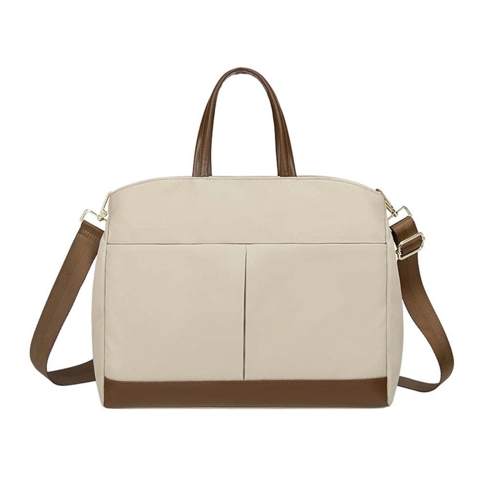 High Capacity 15" Laptop Bag Messenger Work Tote For Women Water Resistant Travel Handbag Shoulder Bag with Back Luggage Sleeve