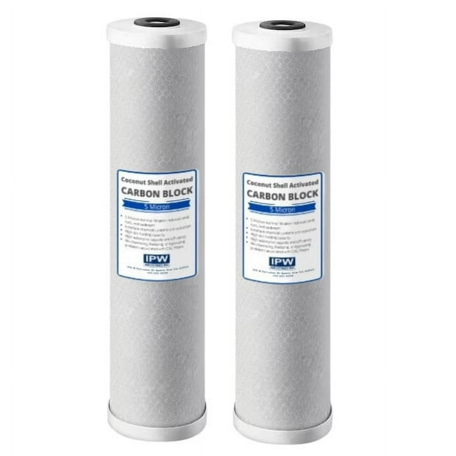 High Capacity 20 x 4.5 Full Flow Water Filter Replacement Cartridges CTO Carbon Block Fits