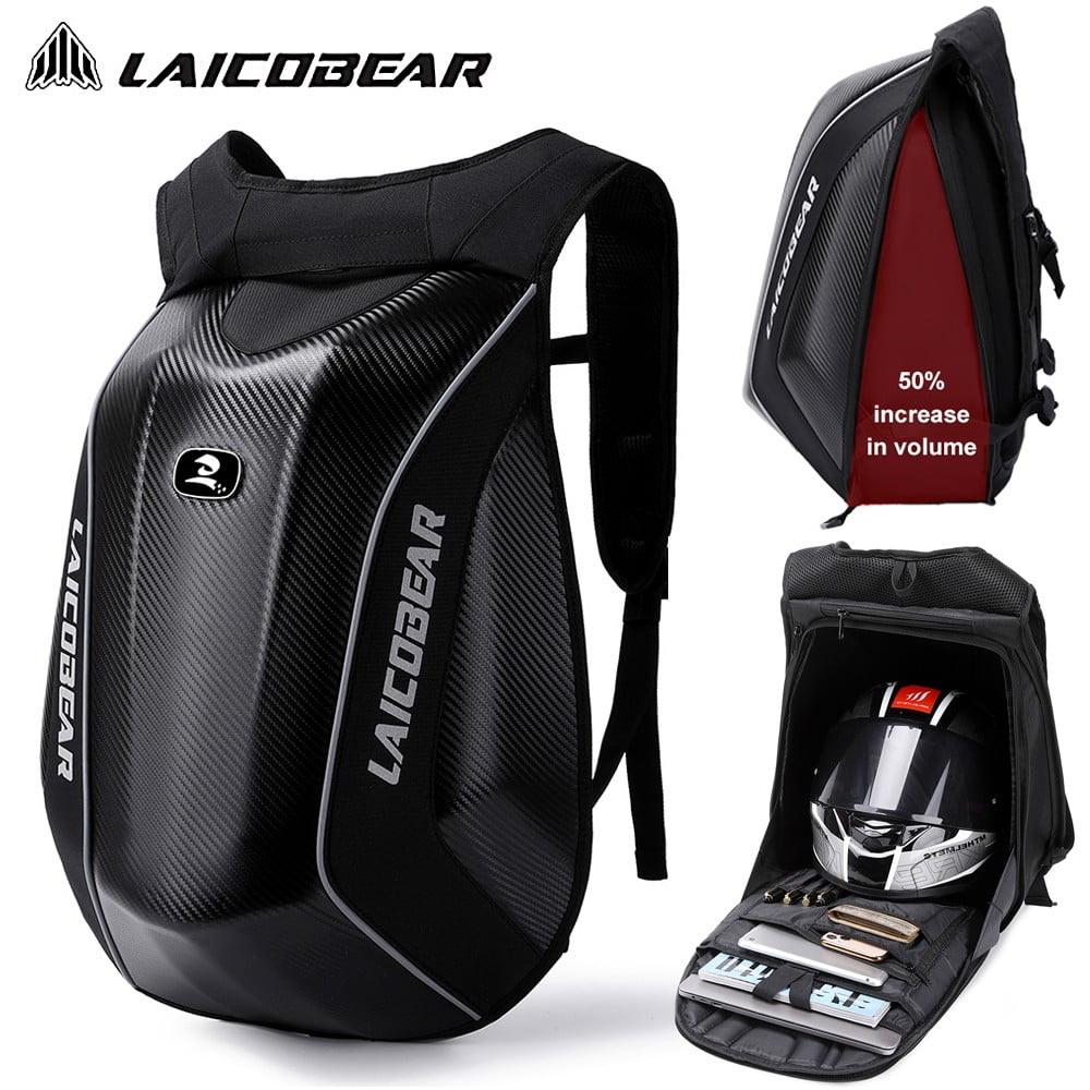 High Capacity 3048L Motorcycle Backpack Hard Shell Waterproof Storage