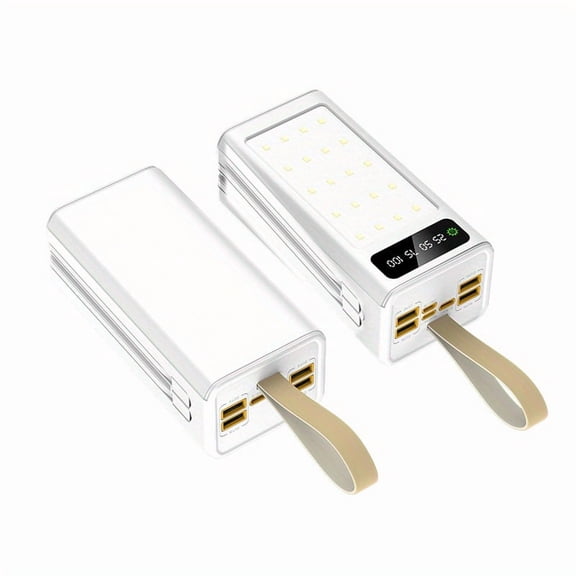 High Capacity 60000mAh Power Bank with 22.5W Fast Charging, 7 Ports & LED Flashlight, Portable Phone Charger for Multiple Devices, Outdoor Travel Emergency Power Supply