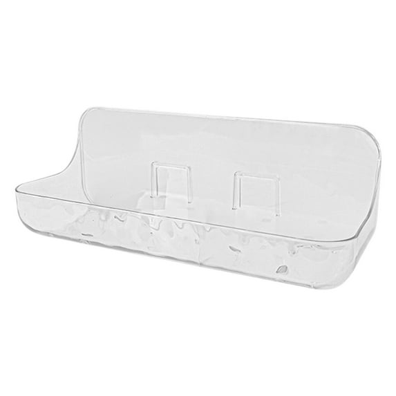 High Capacity Acrylic Shower Shelves, Adhesive Clear Bathroom Shelf, Plastic Shower Caddy with Self Adhesive Tape, No Drilling, Wall Mounted Shower Organizer for Bathroom Storage(Clear,4.7x3.7x3.1")