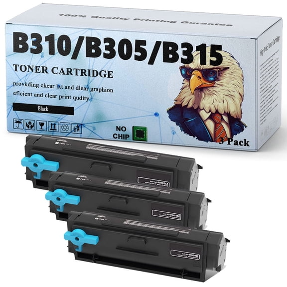High Capacity B310 B315 B305 Black Toner Cartridge (No Chip) [3000 Pages] Compatible with Xerox B305 B310 B315 Printer Toner (3-Black)