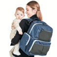 thumbnail image 1 of High Capacity Backpack Diaper Bags,Waterproof Nylon Baby Changing Bags, and Mom-and-Baby Bags with a Thermos Pocket set, 1 of 8