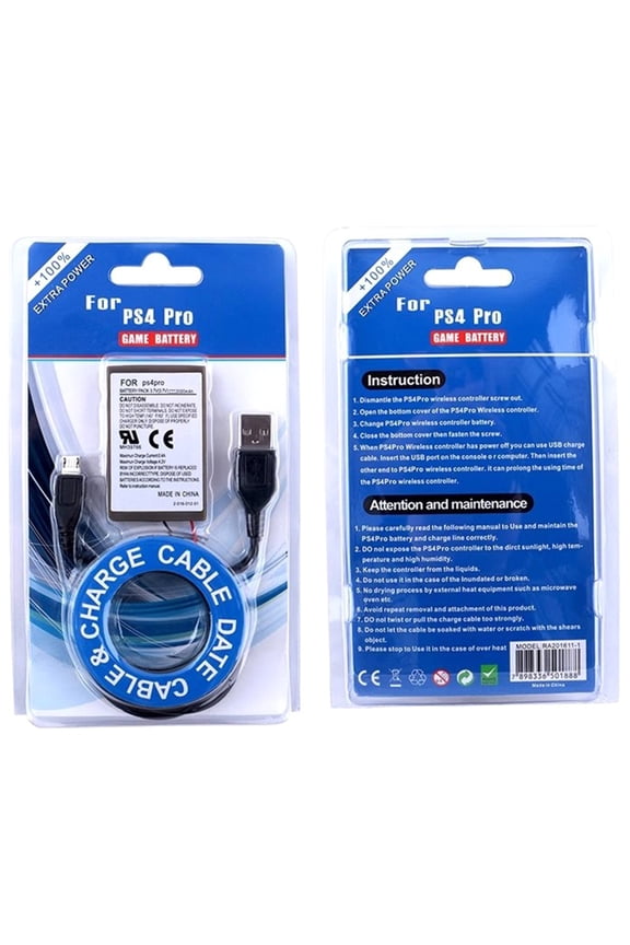 High Capacity Battery Rechargeable 2000mAh for P4 / Game Controller Extended Gaming