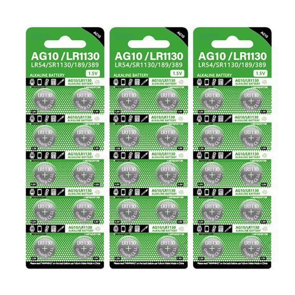 1 Set LR1130/AG10 Button Cell Batteries Power Solution for Remote Toy Calculator Watches and Small Electronics