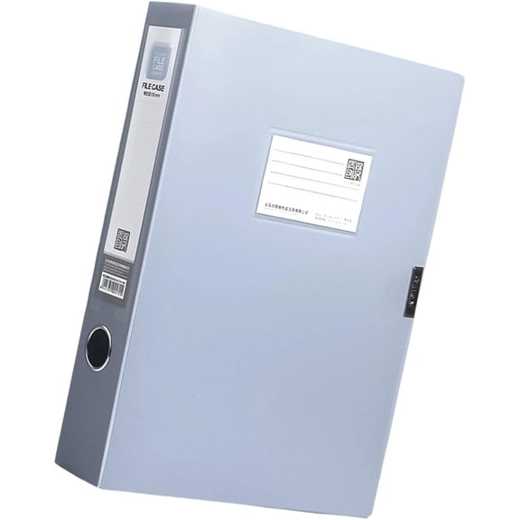 High Capacity Document Organiser Box with Label Window File Sorting Box for Reports Contract Management 23.2x31.6x3.5cm Office Document Storage with Handle